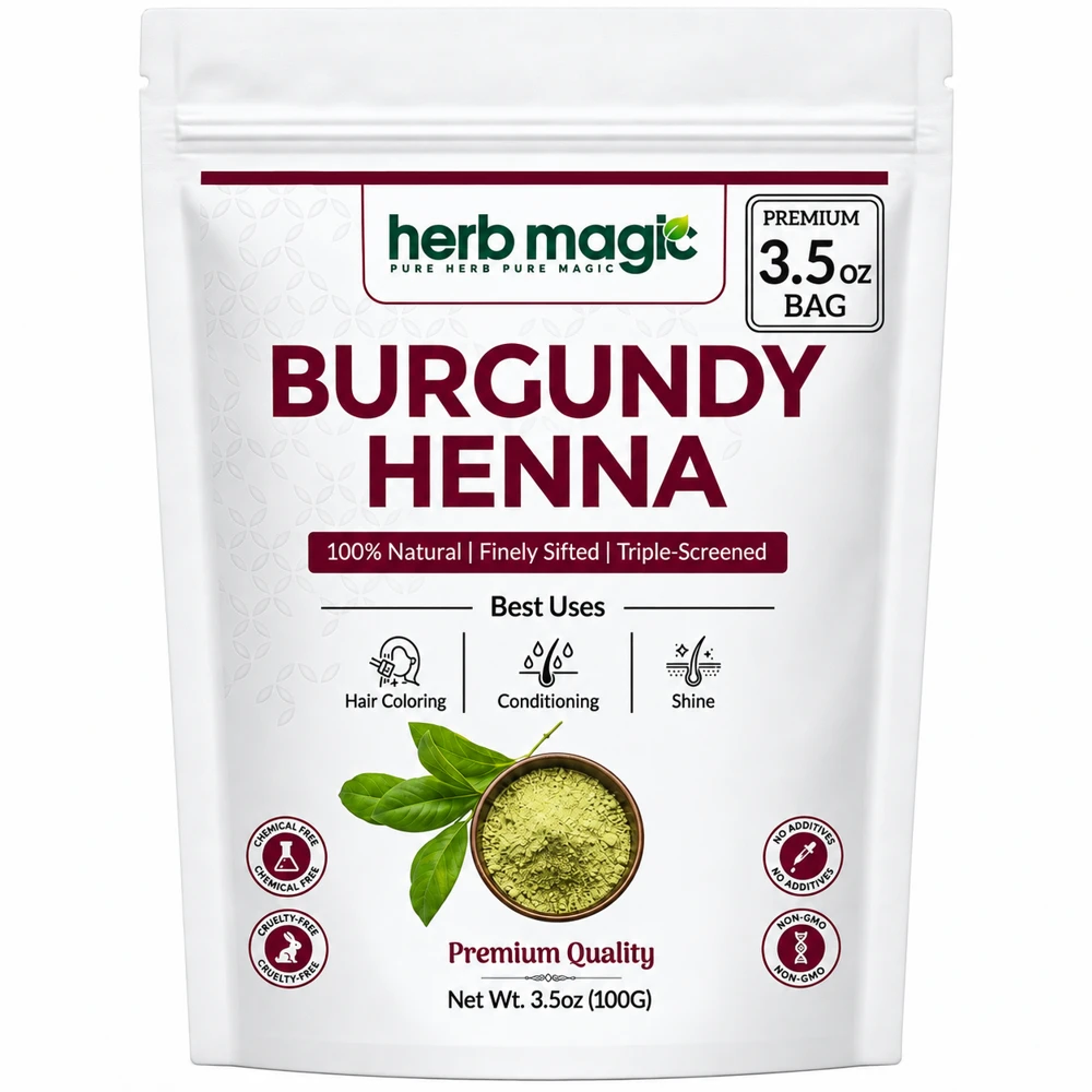 Herb Magic Burgundy Henna, 3.5 oz / 100 g