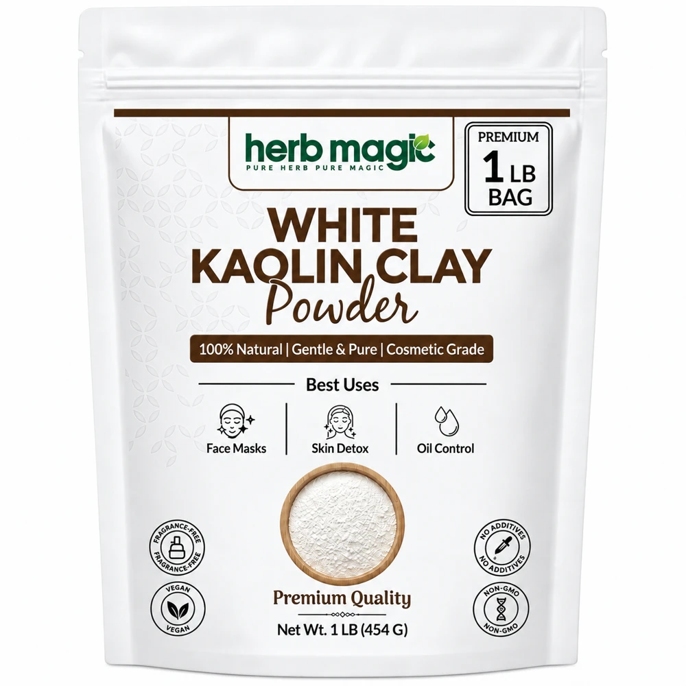 Herb Magic White Kaolin Clay pouch